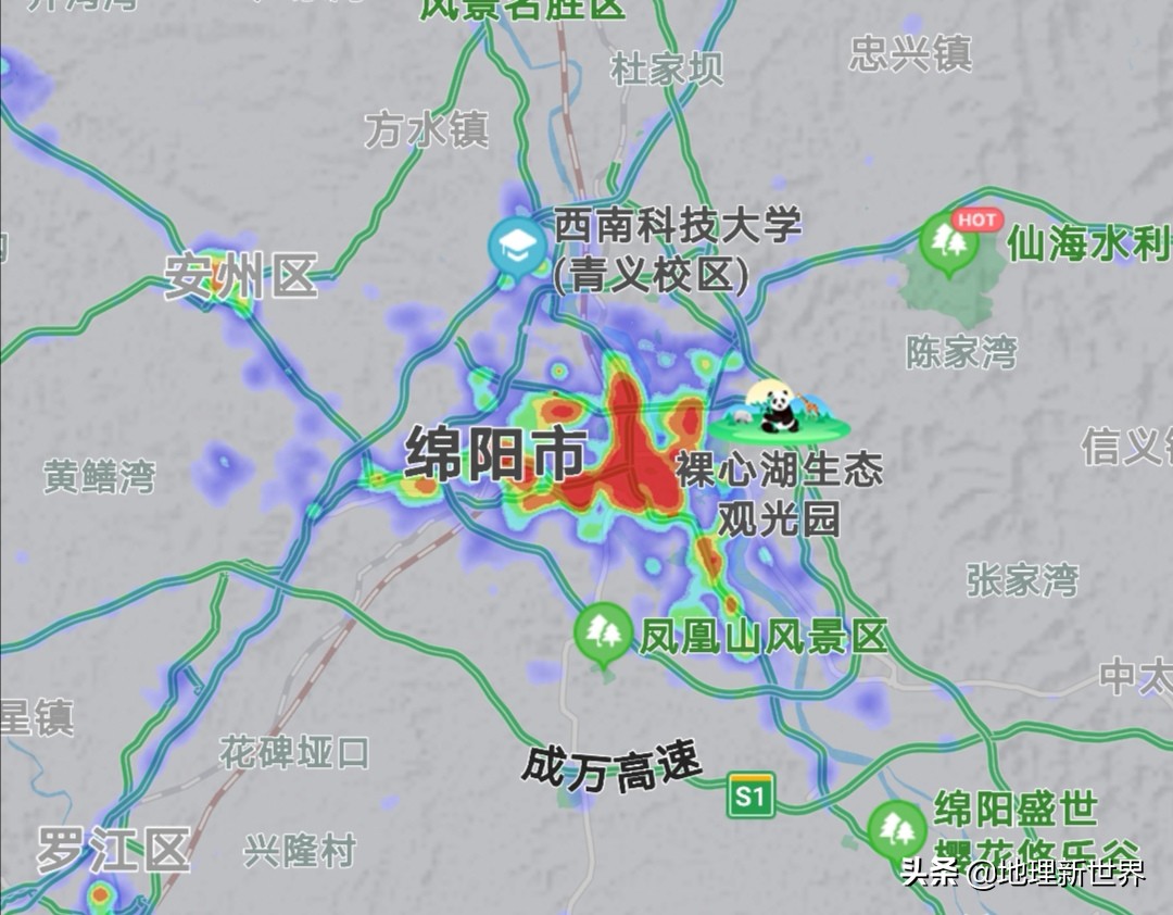 晚6点，四川18市3自治州热力图对比