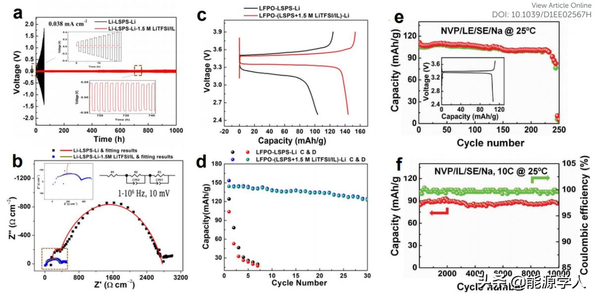 EES综述——离子液体族准固态电解质在二次电池中的应用