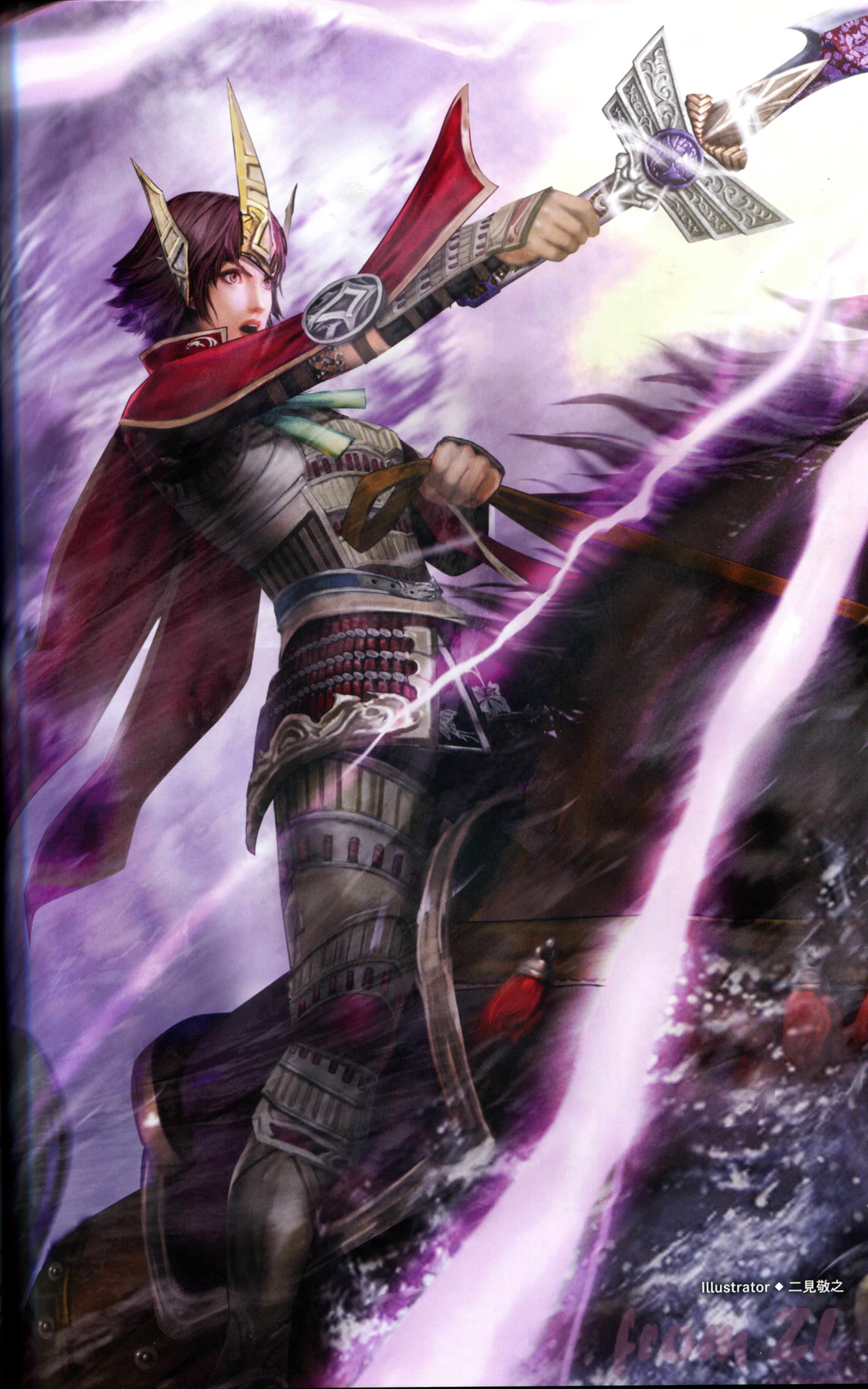 战国无双4设定角色原画集，神无双极意55名武将CG插画壁纸欣赏