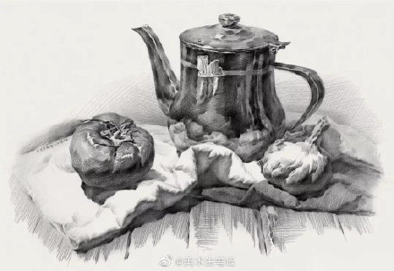 金属质感怎么画素描,素描静物光影详解