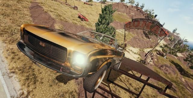 绝地求生沙漠图跑车皮肤有几个,沙漠地图的黄金跑车位置