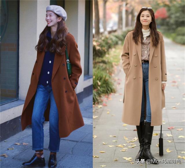 咖啡色棕色羊驼绒大衣会显老气吗,棕色系大衣的4个搭配技巧