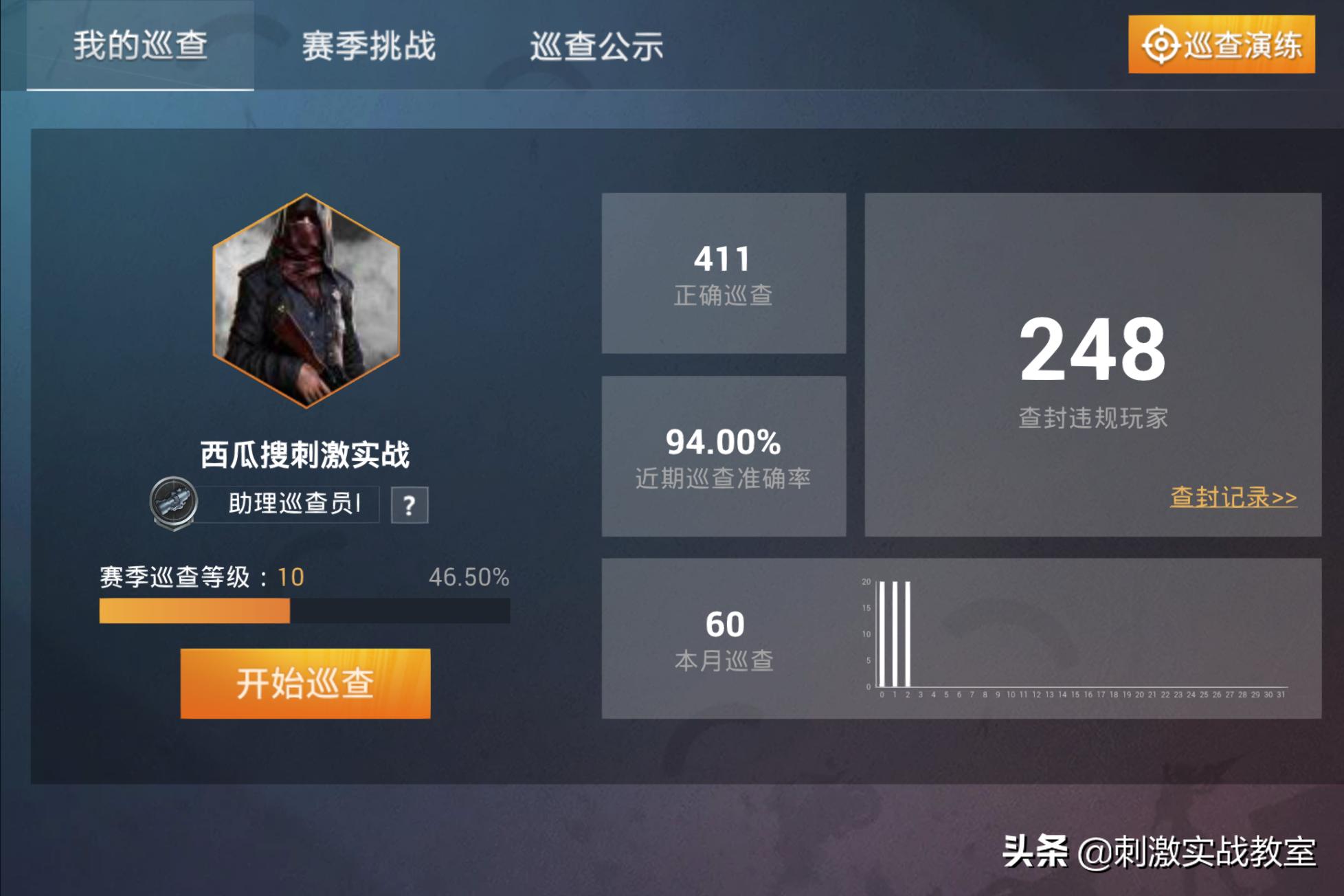 吃鸡巡查员怎么只能巡查6个,吃鸡巡查员巡查准确率怎么计算