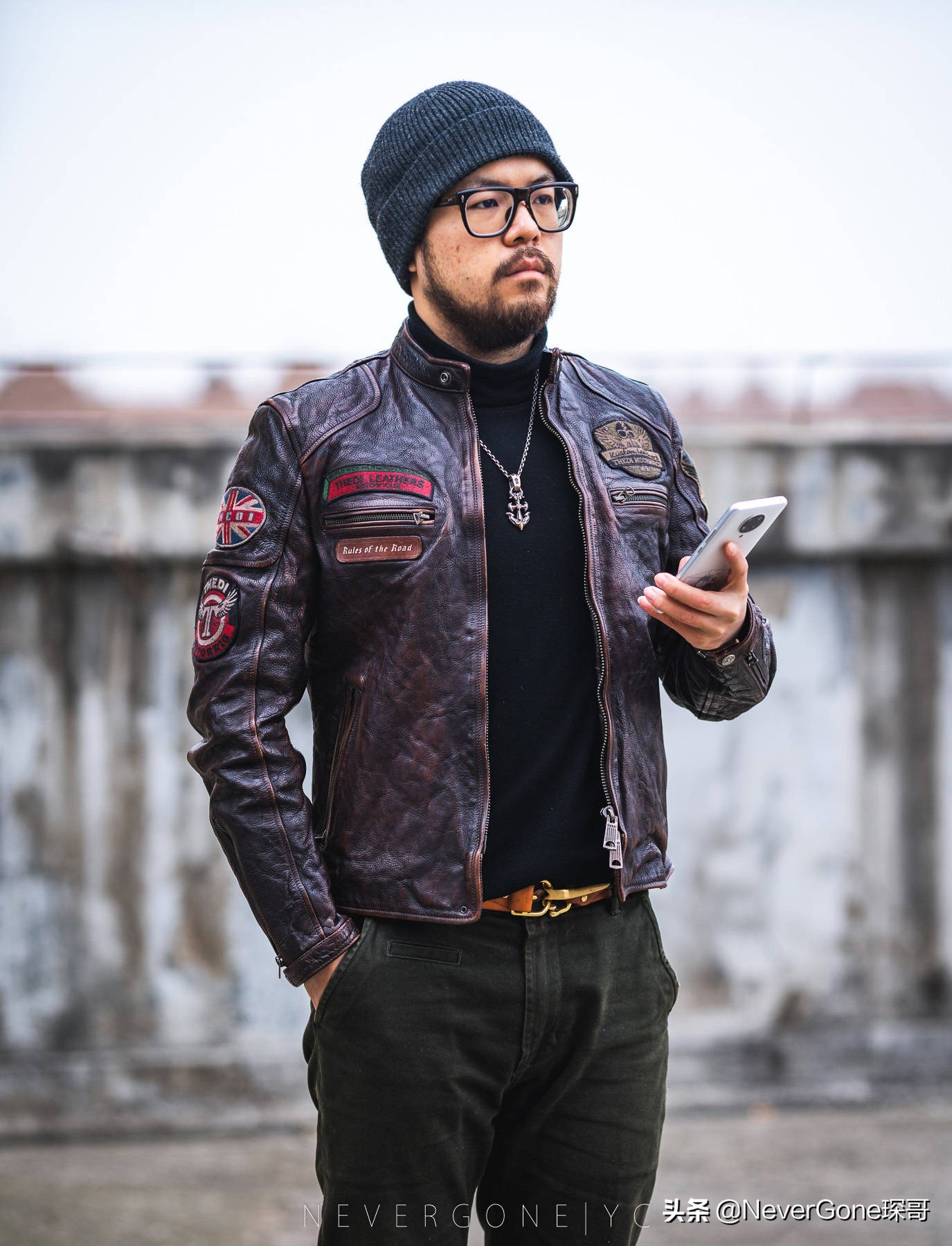 美式复古机车春秋皮衣推荐,复古皮衣j100