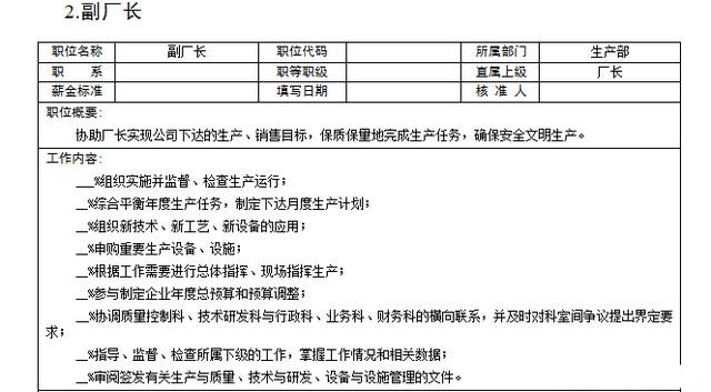 生产部厂长岗位职责与考核,生产厂长岗位职责