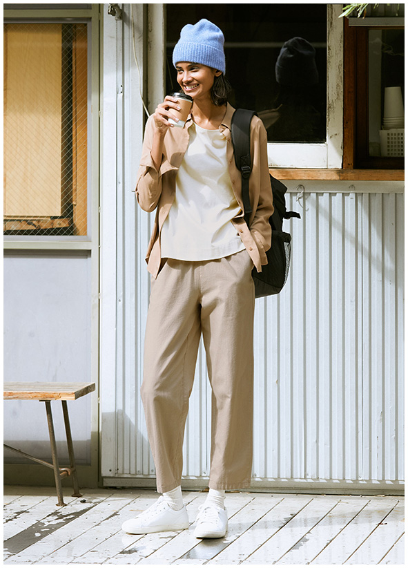 优衣库童装衬衫成人试穿,优衣库童装160和成人一样吗