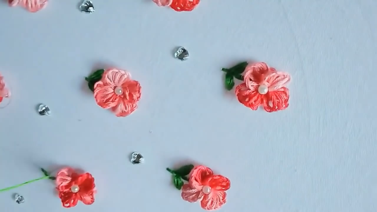 绣花教程花朵,绣花小技巧简单又漂亮