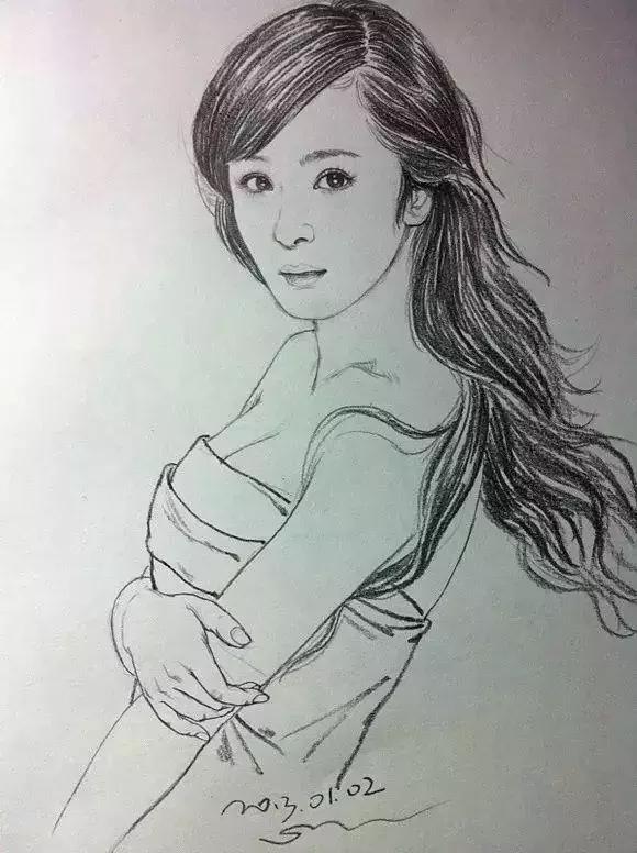 速写看一眼画一笔,用速写的方法画肖像画