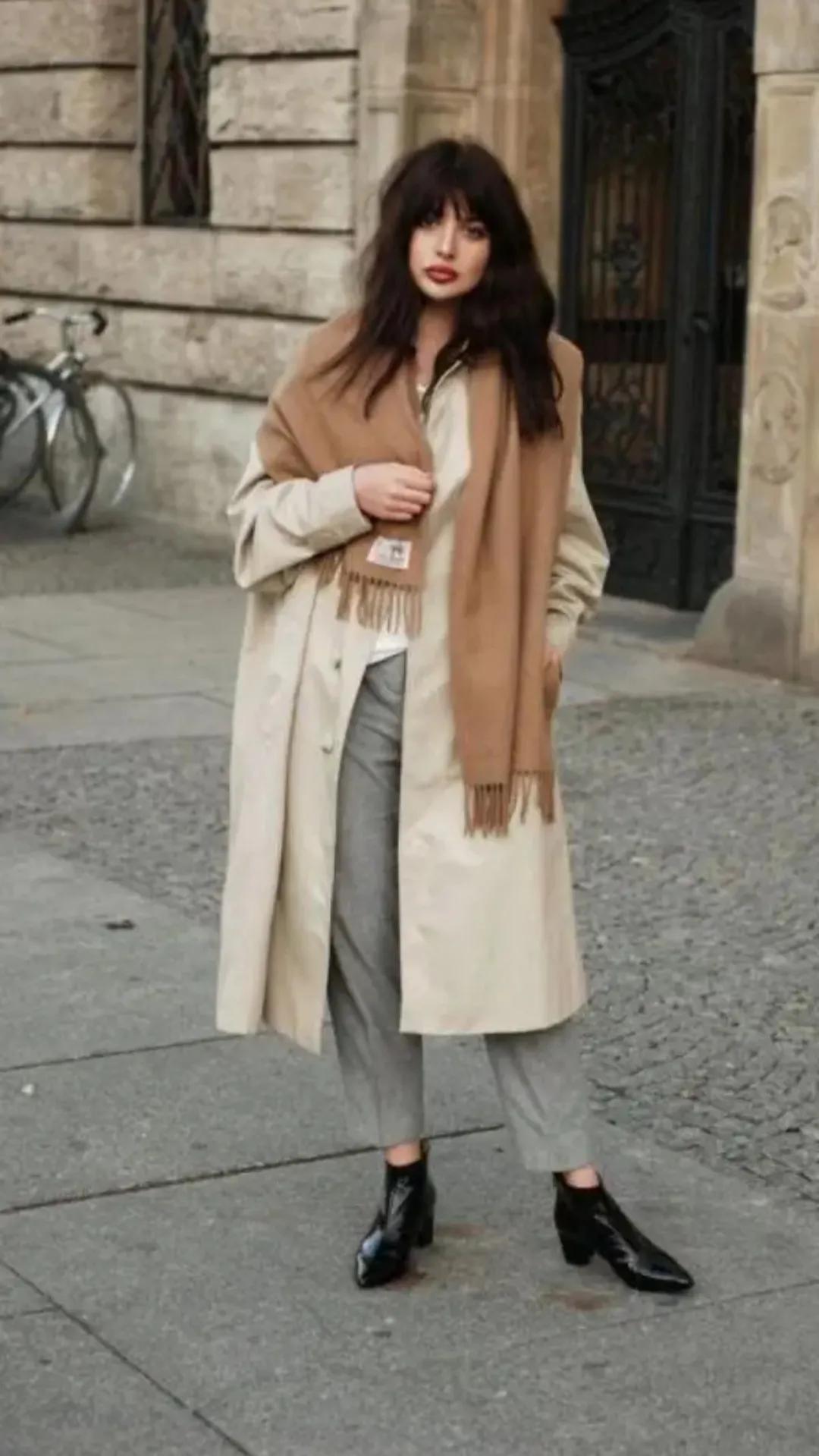 白色风衣穿搭高级感,风衣怎么穿好看又显高级