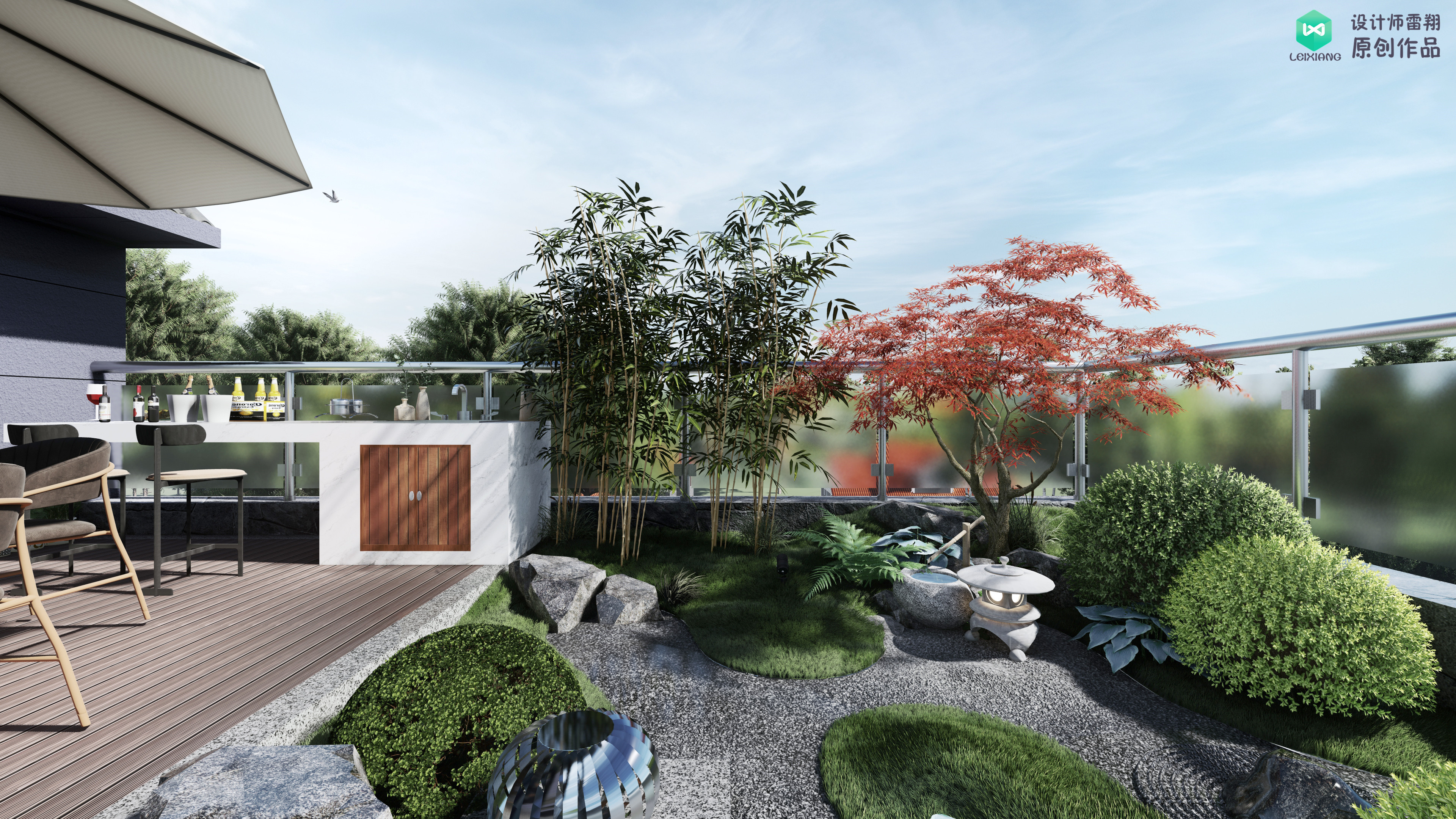 露台花园水泥地面如何铺装,水泥大露台如何改造好看