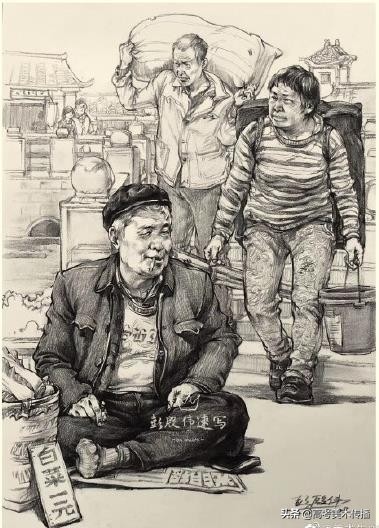 高分速写教室场景,央美速写场景高分