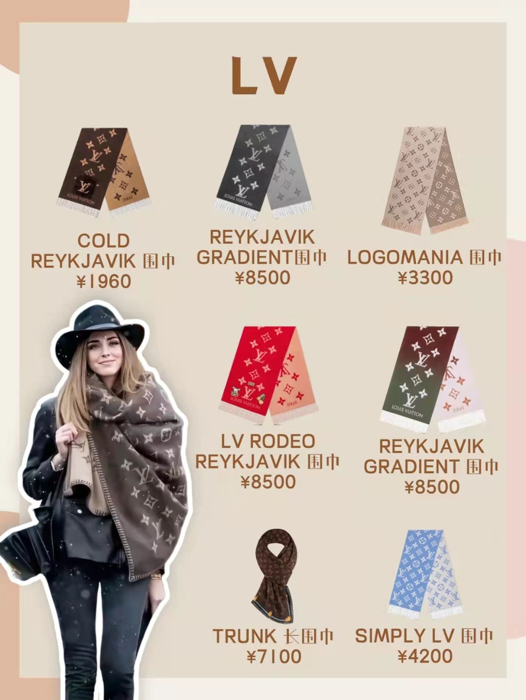 高端气质的羊绒格子围巾,高品质新款羊绒围巾时尚保暖