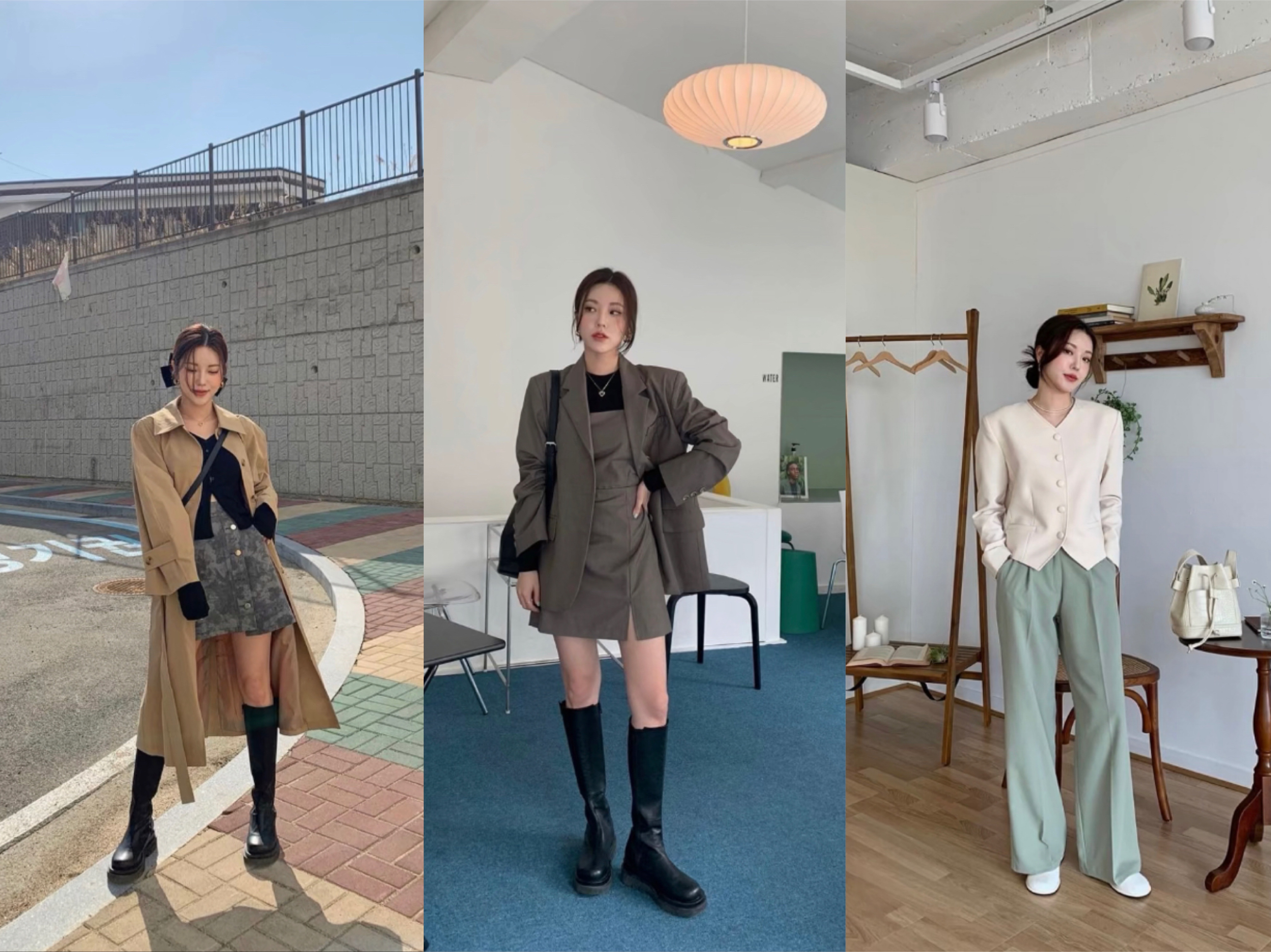 漫画女生的日常穿搭,韩风女生穿搭漫画