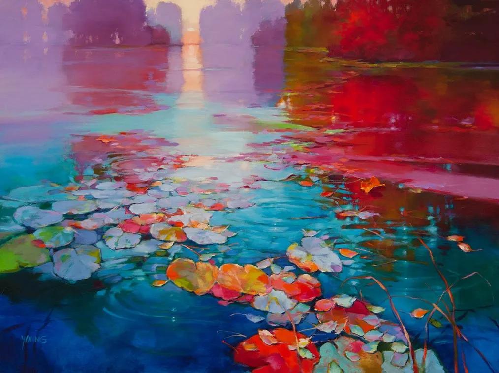莫奈的睡莲紫色,莫奈睡莲和梵高睡莲