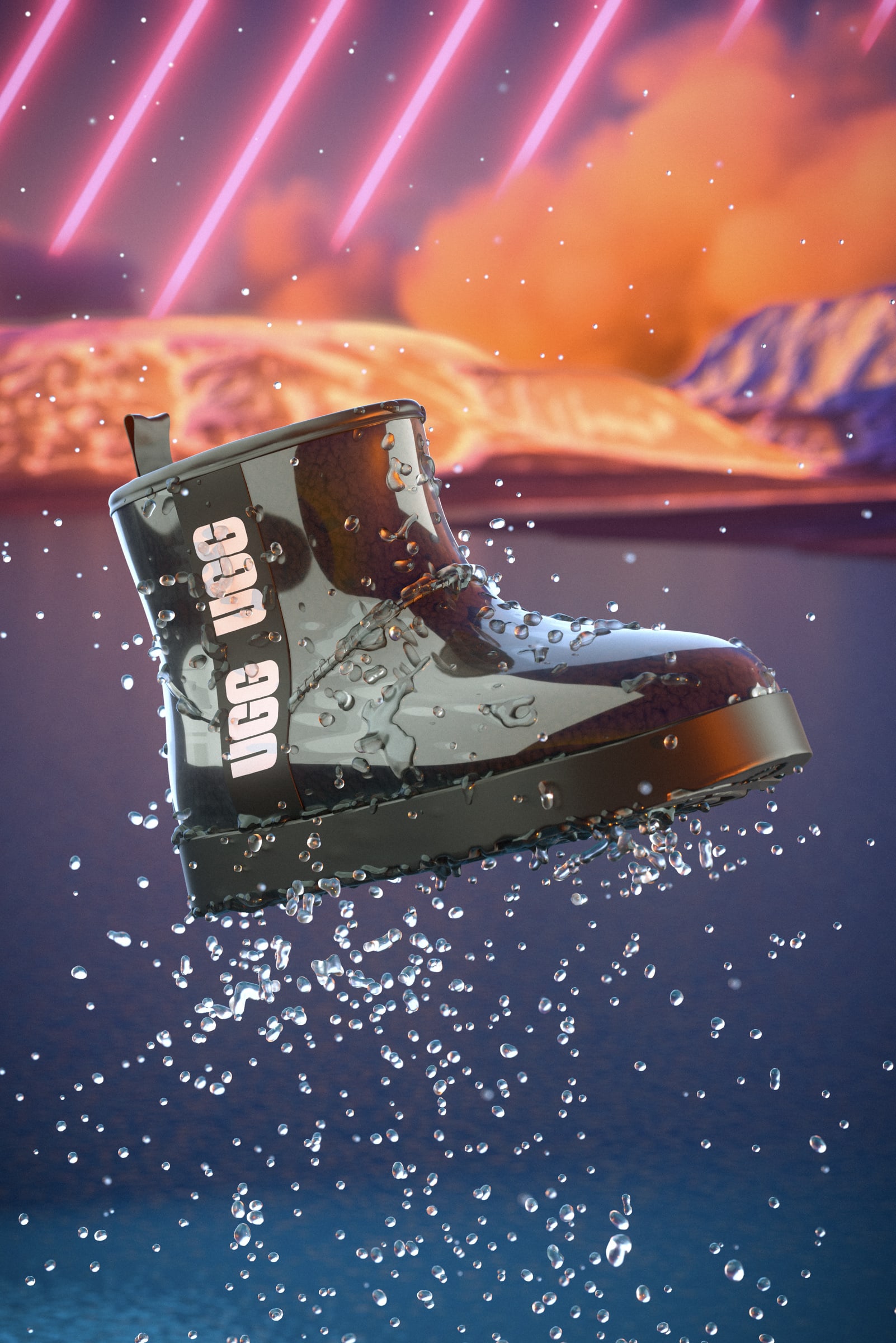 ugg雪地靴水晶款,ugg毛毛靴带logo