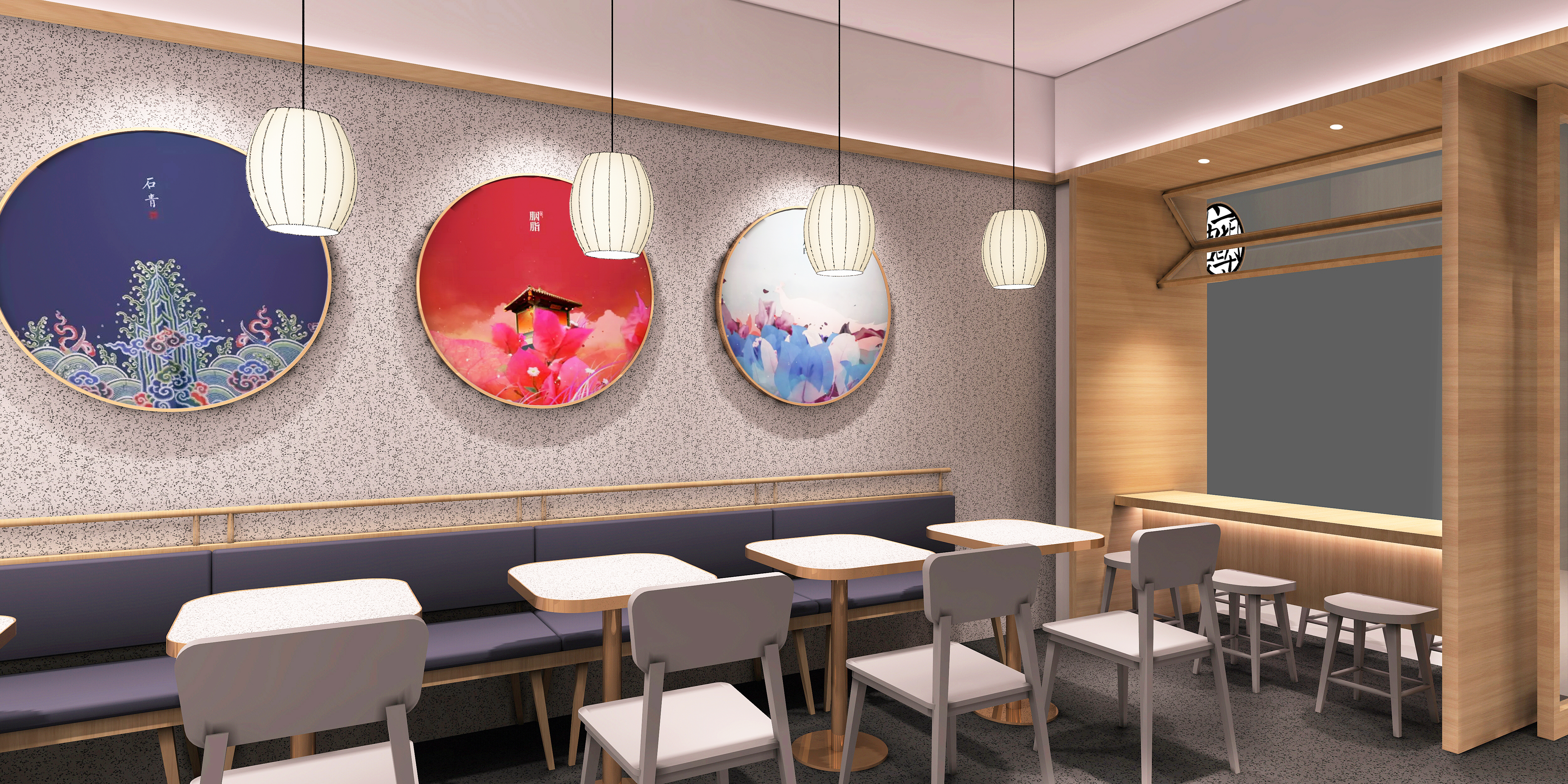 凉皮小吃店设计,唐朝凉皮餐饮设计