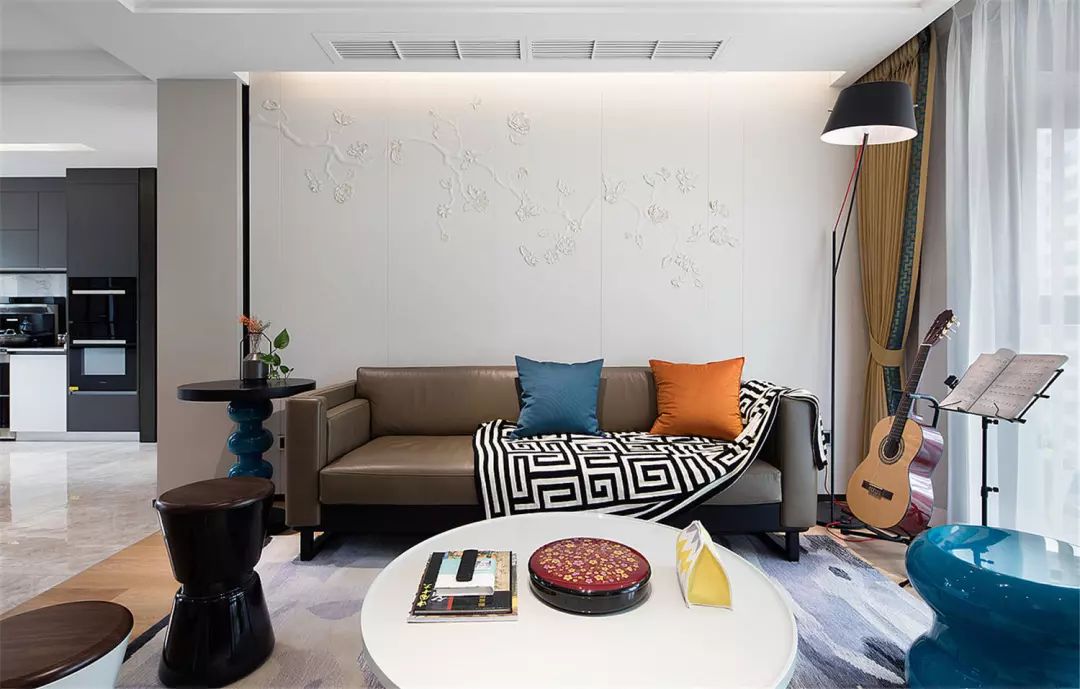 阳新尚湖湾122㎡现代简约风格3室2厅装修设计效果