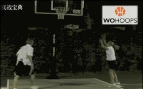 篮下连续假动作虚晃,向右边虚晃假动作骗防守人上篮