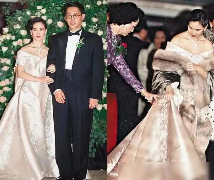 世纪婚礼，何超琼没有新娘子的笑容，反观同框陈百强，是真爱了