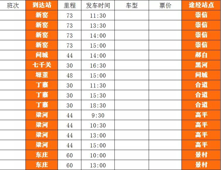 兰州至平凉客运时刻表,庄浪平凉客运时刻表