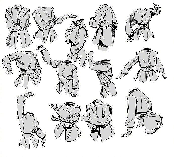 如何画衣服褶皱素材视频,如何画好衣服褶皱速写