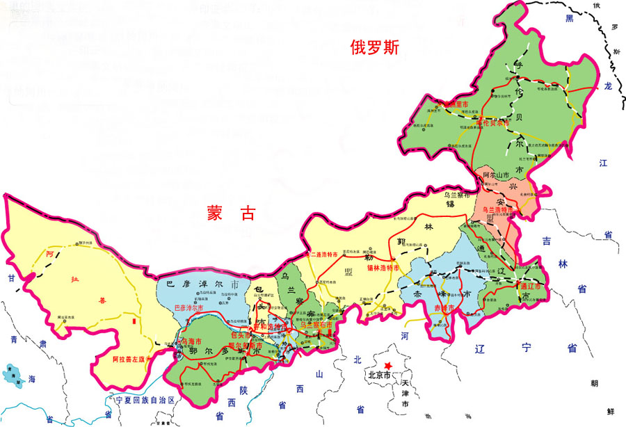 内蒙古各市行政区划,包含区、县有哪些?