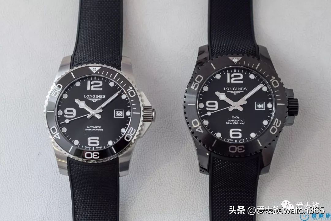 浪琴康卡斯二手陶瓷全黑,高档商务男表黑科技全陶瓷表