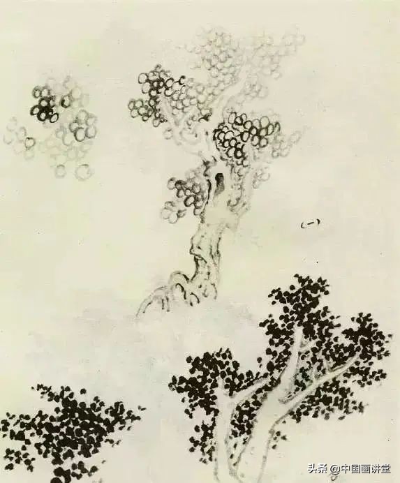 缠枝、挺杆、屈节、钮裂、一棵树如何画？看了这篇你绝对能学会