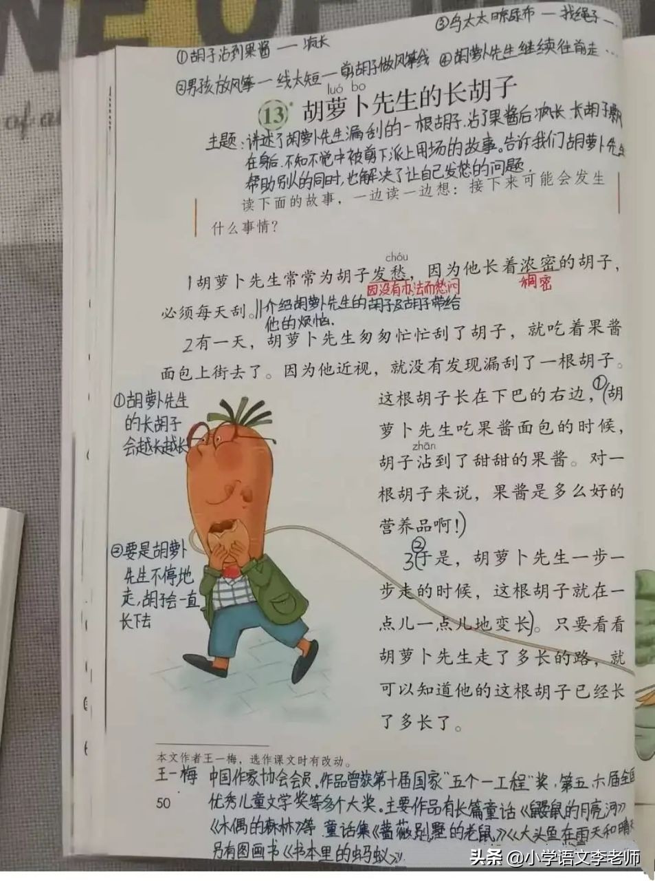 三年级课文胡萝卜先生的长胡子,第13课胡萝卜先生的长胡子课文