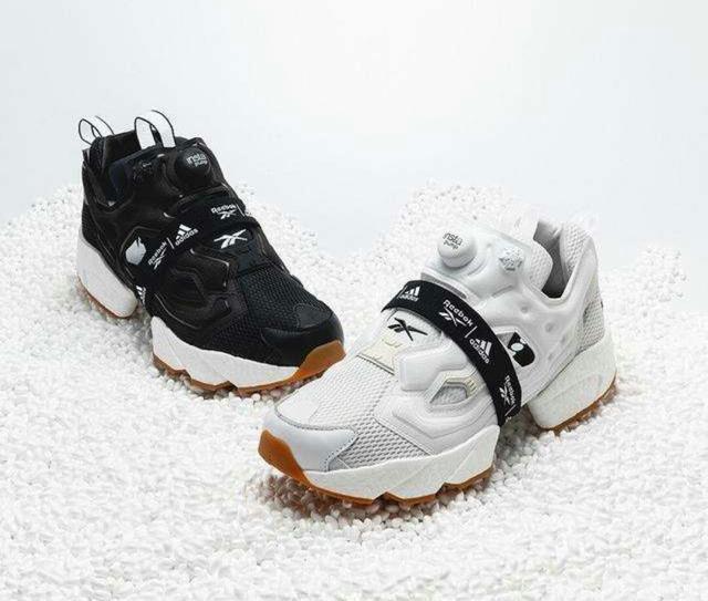 bape联名reebok锐步鞋,reebok联名运动鞋