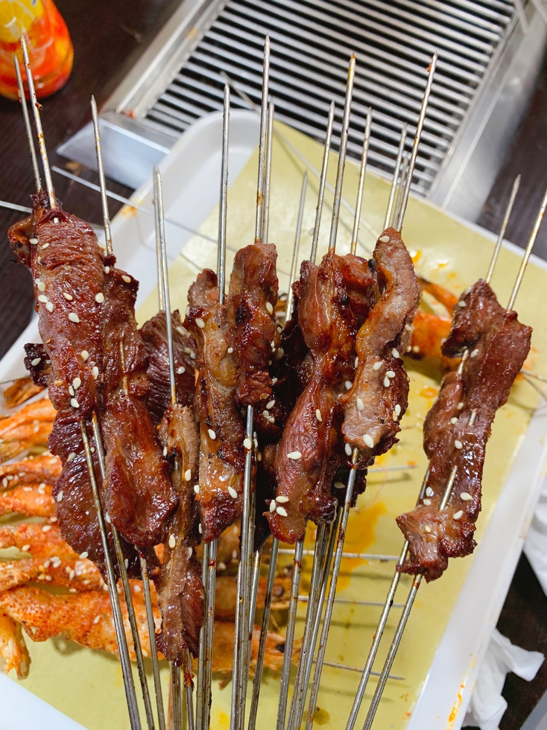 烤大虾烧烤,正宗烧烤店铁板烧鲫鱼