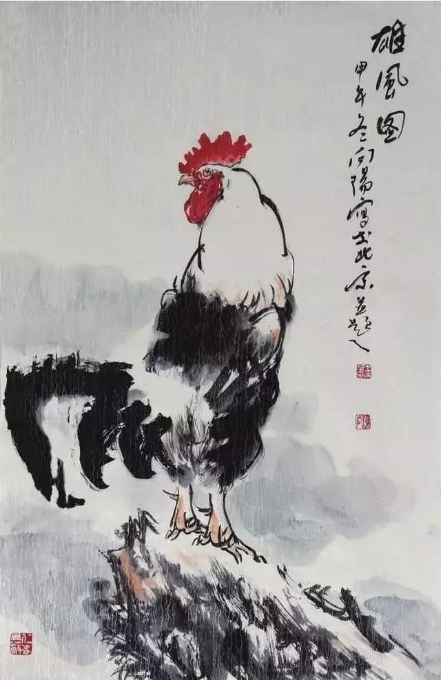 中国画中公鸡的写意画法,中国画鸡的学习方法