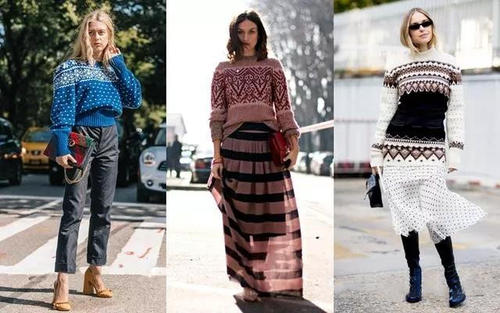 时尚穿搭黑白条纹毛衣经典又时髦,开春了大毛衣怎么穿才时髦