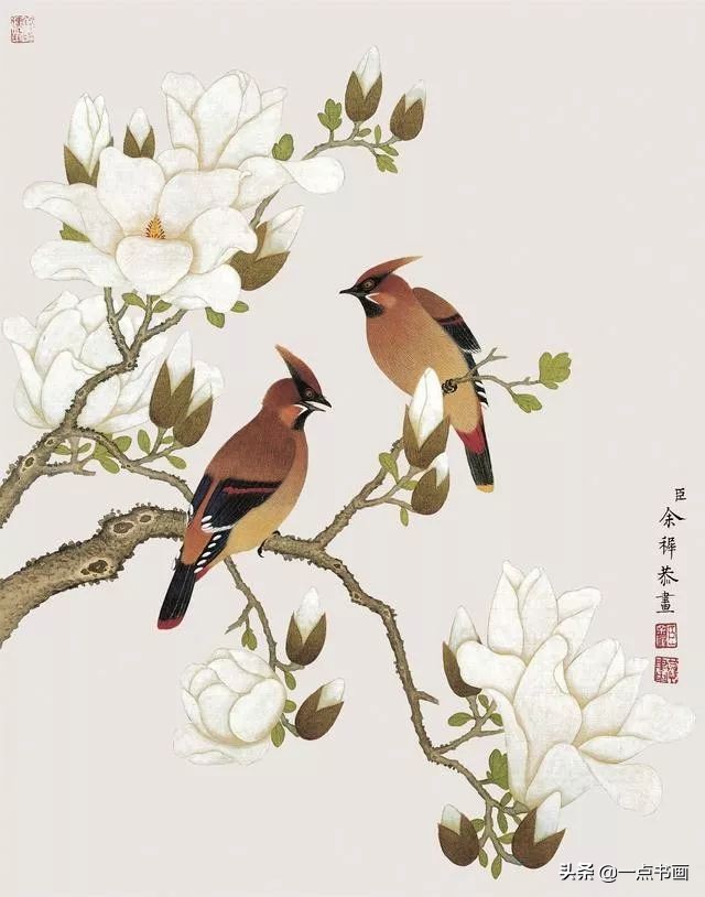 清代画家沈振麟花鸟动物作品欣赏,清代名家山水工笔画作品欣赏