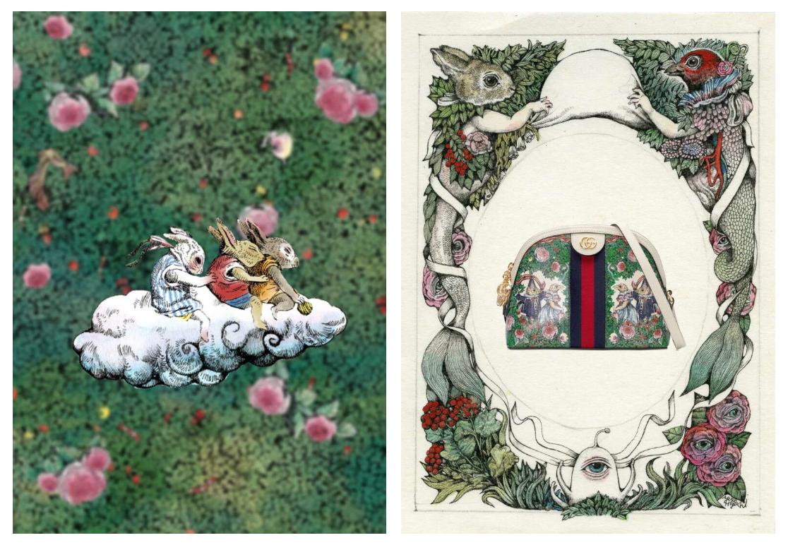 gucci插画师作品,日本风格插画家