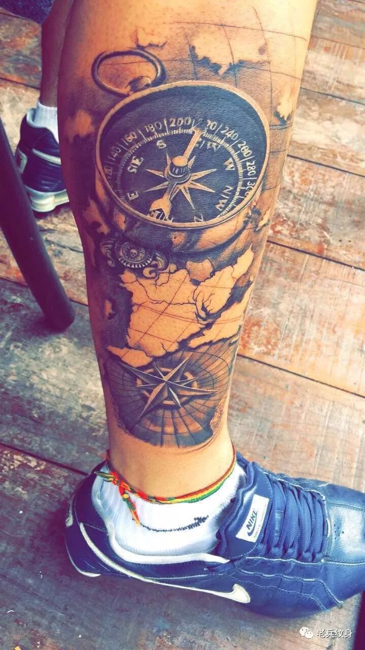 指南针纹身图画教程,指南针纹身的正确方法