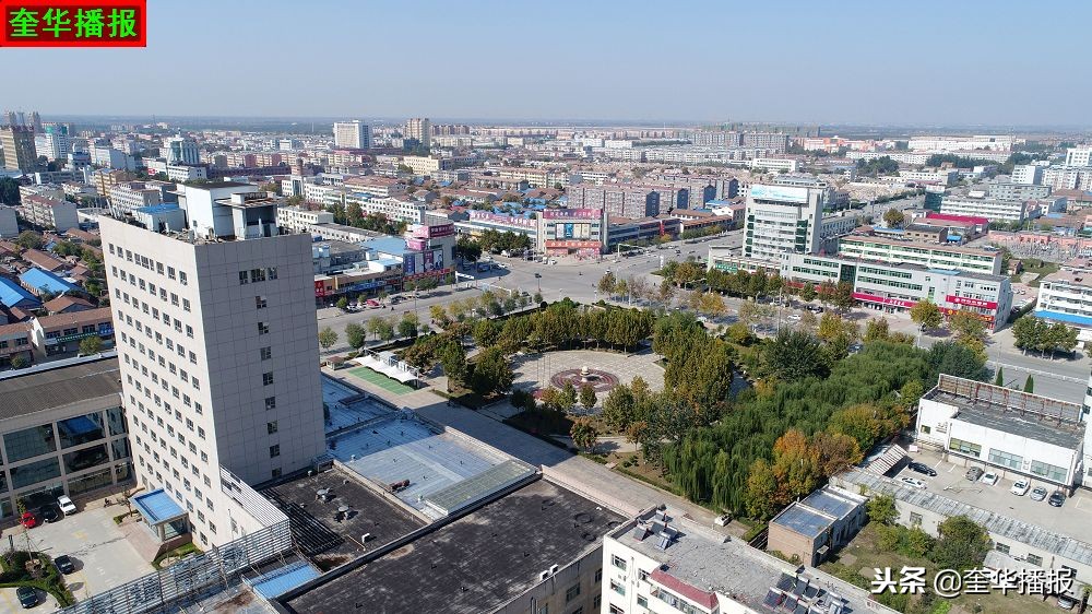 航拍武城职专,山东德州武城县城