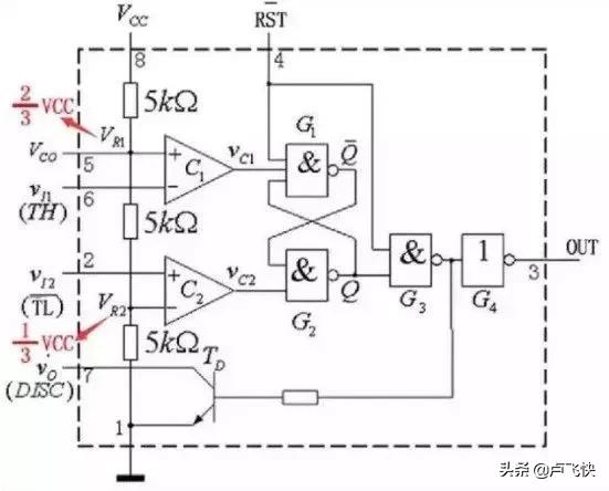 集成555定时器的电路实验,555定时器由哪两种电路组成