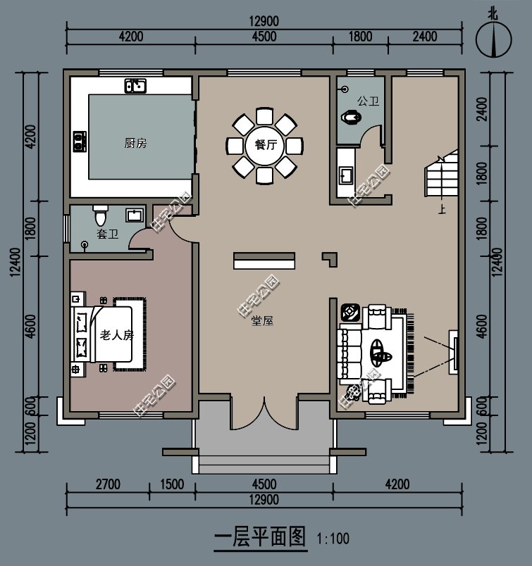 10款别墅一层带阁楼设计图,100套双层别墅设计图