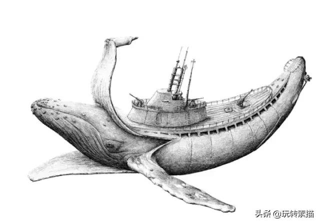 小清新素描黑白插画,看似抽象实则写实的画