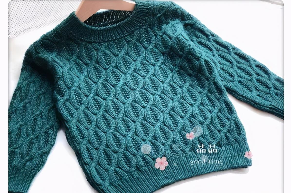 棒针钩织儿童套头毛衣全教程视频,棒针女童圆肩套头裙摆毛衣视频