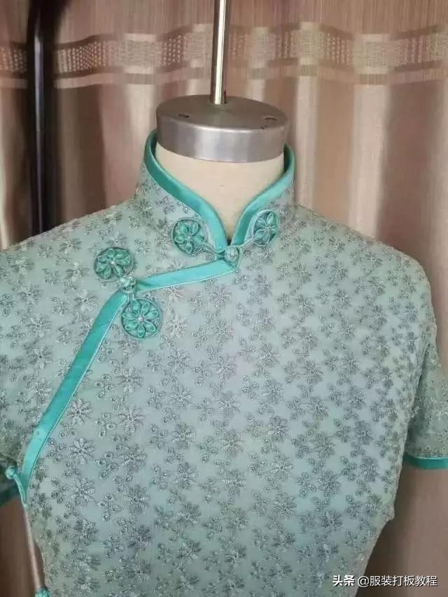 女童旗袍裁剪教程图解按厘米来算,古老连肩袖旗袍最简易裁剪图解