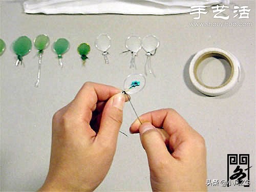 彩菊的制作方法,网袜花手工制作