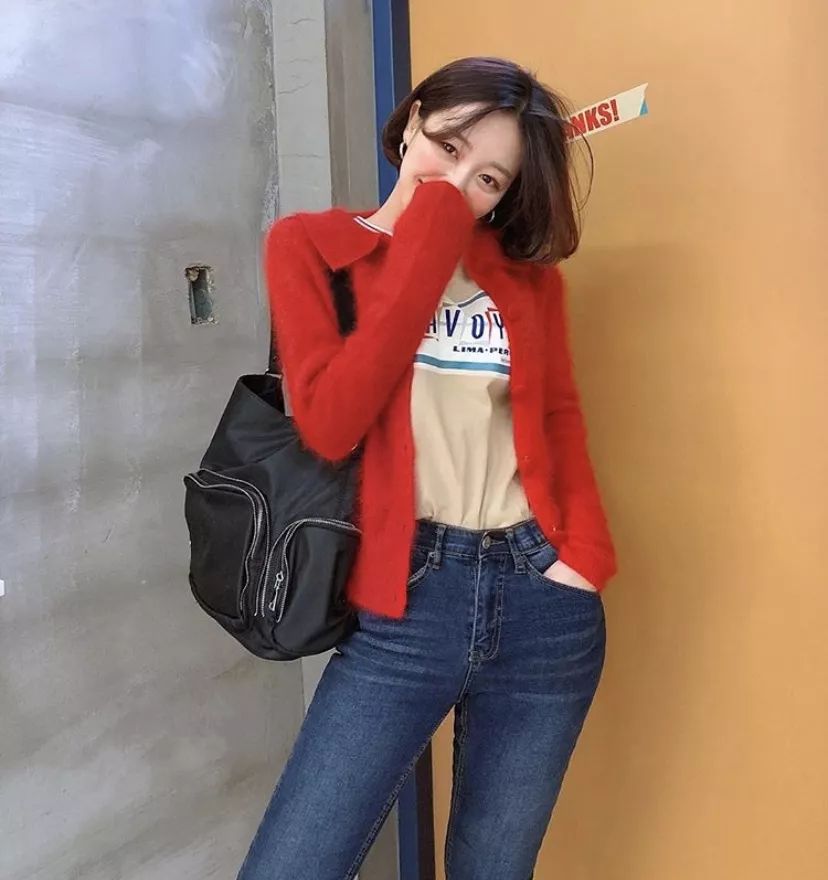 奶奶衫直筒裤搭配图,奶奶衫最洋气的搭配