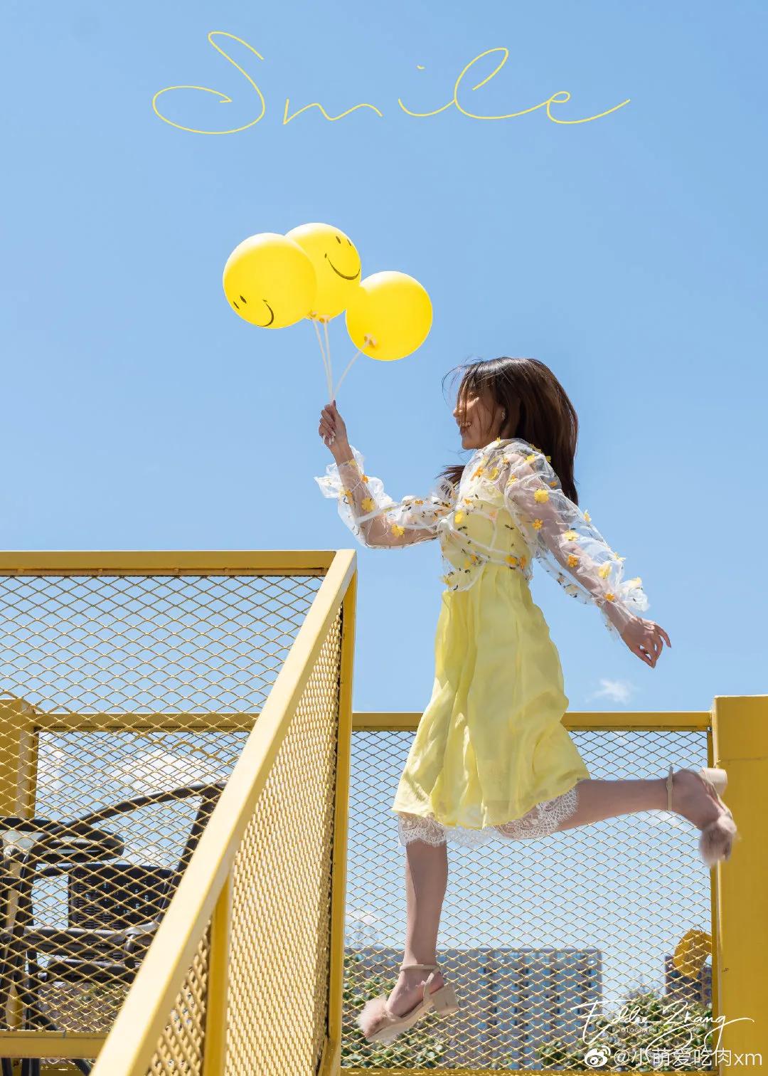 黄色小清新风格写真集，少女写真