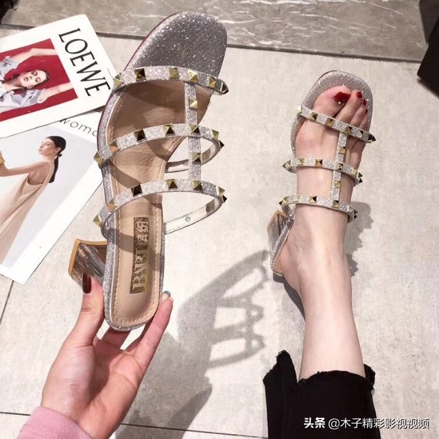 女款爆款2022新款ins潮凉鞋,2022夏季新款凉鞋女ins