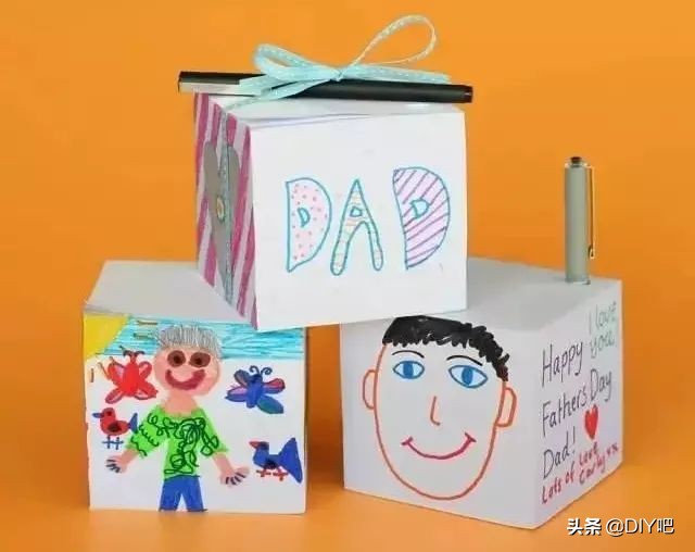 父亲节礼物手工教程使用白色的纸,8-12岁父亲节手工礼物卡纸