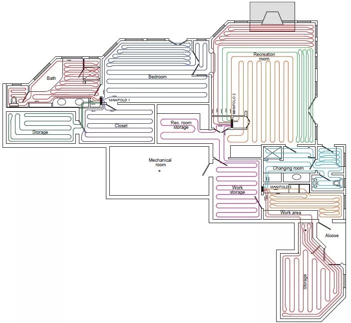 地暖铺设怎么盘管,铺地暖如何盘管