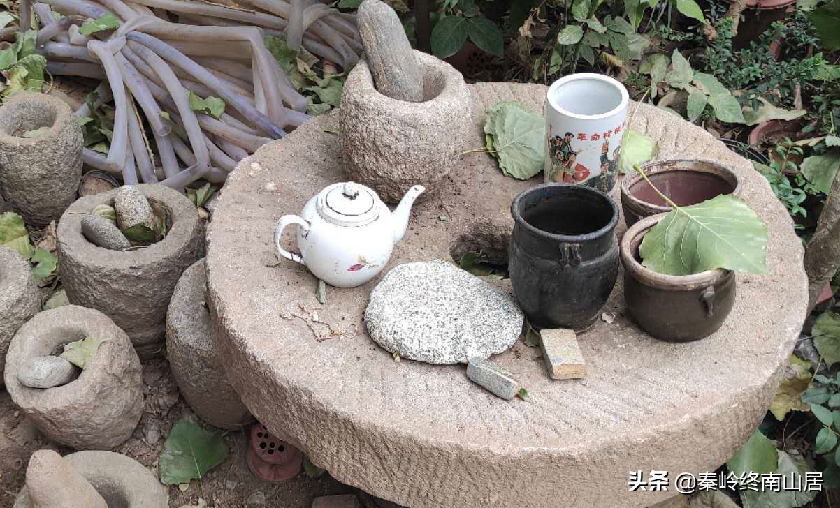 去秦岭库峪游玩，淘了几个老磨盘和石碾子，摆在院子里喝茶怎么样
