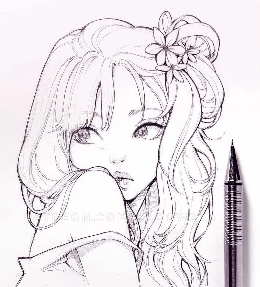 软萌可爱的动漫美少女怎么画,画可爱的动漫美少女特别简单